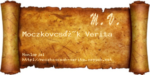 Moczkovcsák Verita névjegykártya